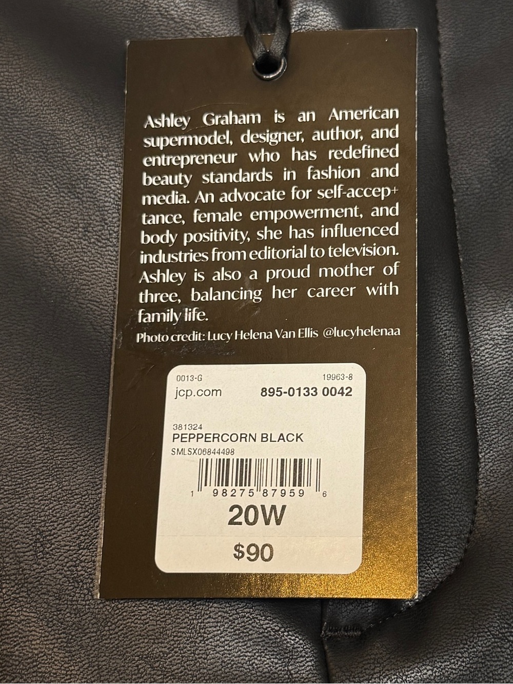 🖤 NWT Ashley Graham Plus Size Faux Leather Wide Leg Trouser Pants 20W, 24W, 26W - Picture 7 of 7